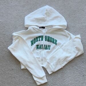 White North Shore Hawaii Zip-Up Hoodie